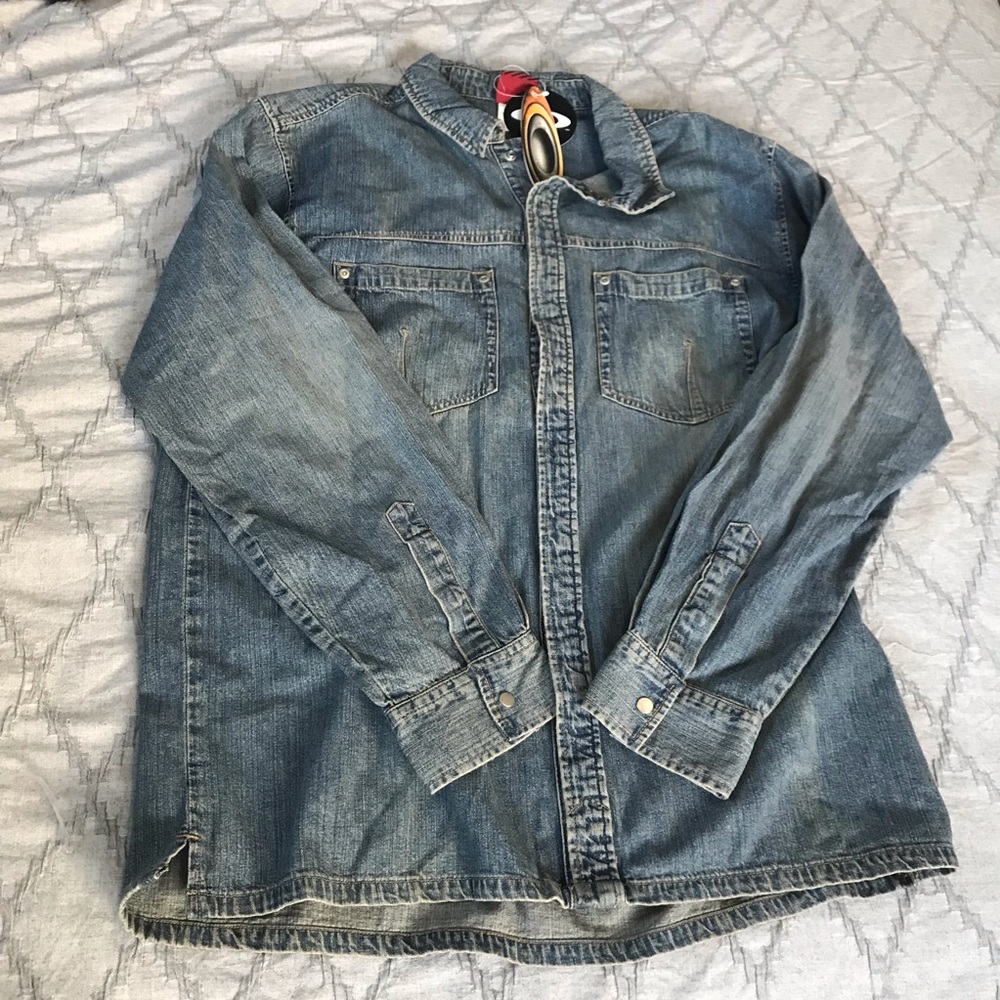 Oakley button down denim shirt